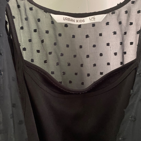 Urban Kids Dressy Mesh Long Sleeve With Built In Cami - Picture 2 of 3